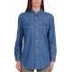 CAMICIA JEANS DONNA, BLU