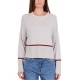 MAGLIA DONNA GIROCOLLO LANA CASHMERE, GHIACCIO