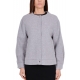 BOMBER OVERSIZE IN PANNO, GRIGIO