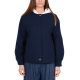 BOMBER OVERSIZE IN PANNO, BLU