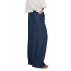 PANTALONE A PALAZZO CON PINCES, BLU