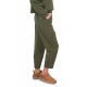 PANTALONE BAGGY IN FELPA, VERDE