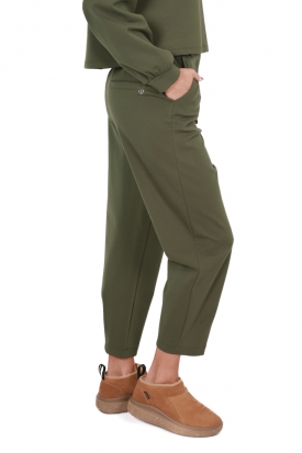 PANTALONE BAGGY IN FELPA, VERDE