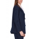 GIACCA BLAZER GESSATA CON FIOCCHI, BLU